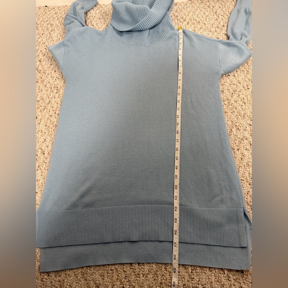 LOFT Light Powdered Blue Cowl Neck Sweater size M - Picture 4 of 5